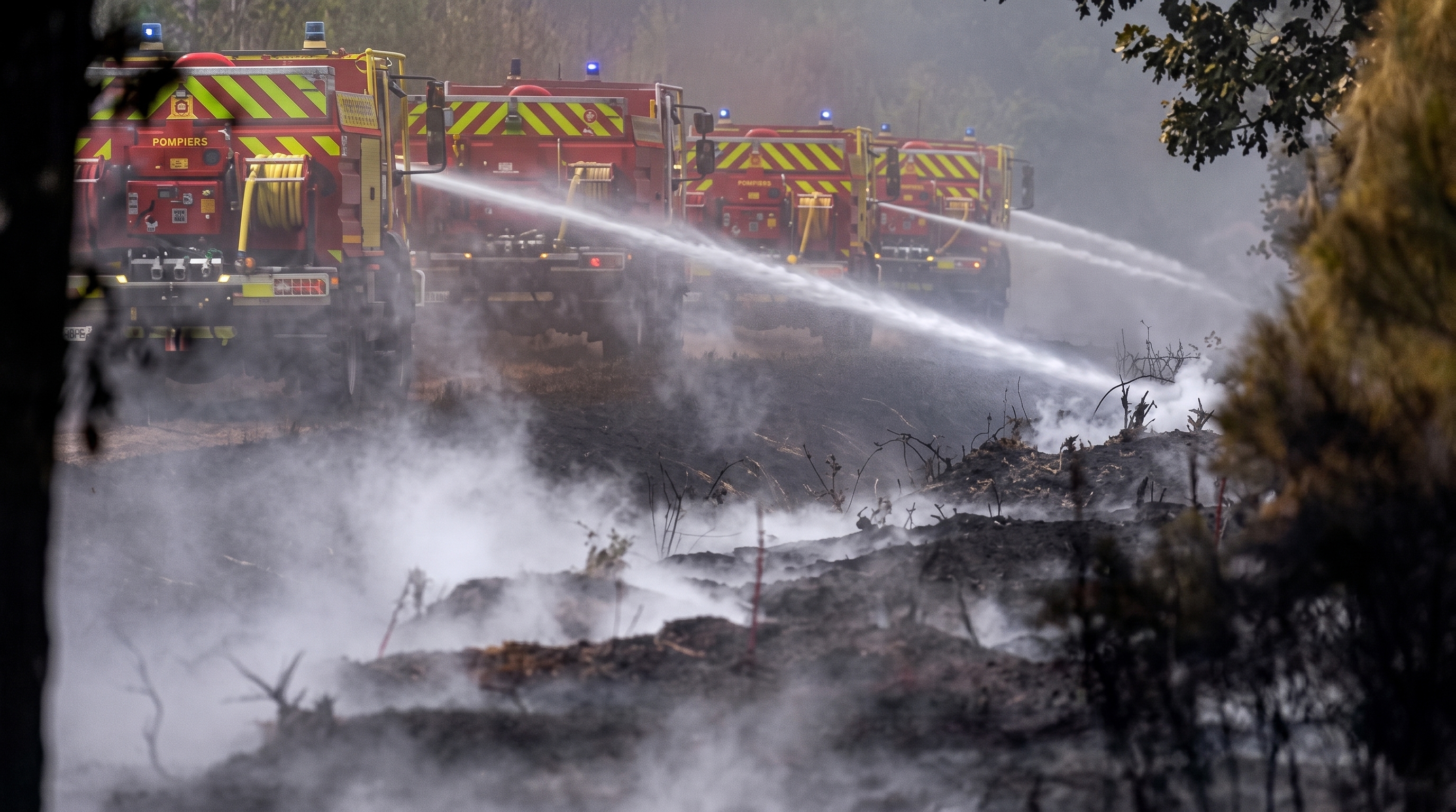 France wildfire Bordeaux Atlantic coast firefighters battling flames 2026