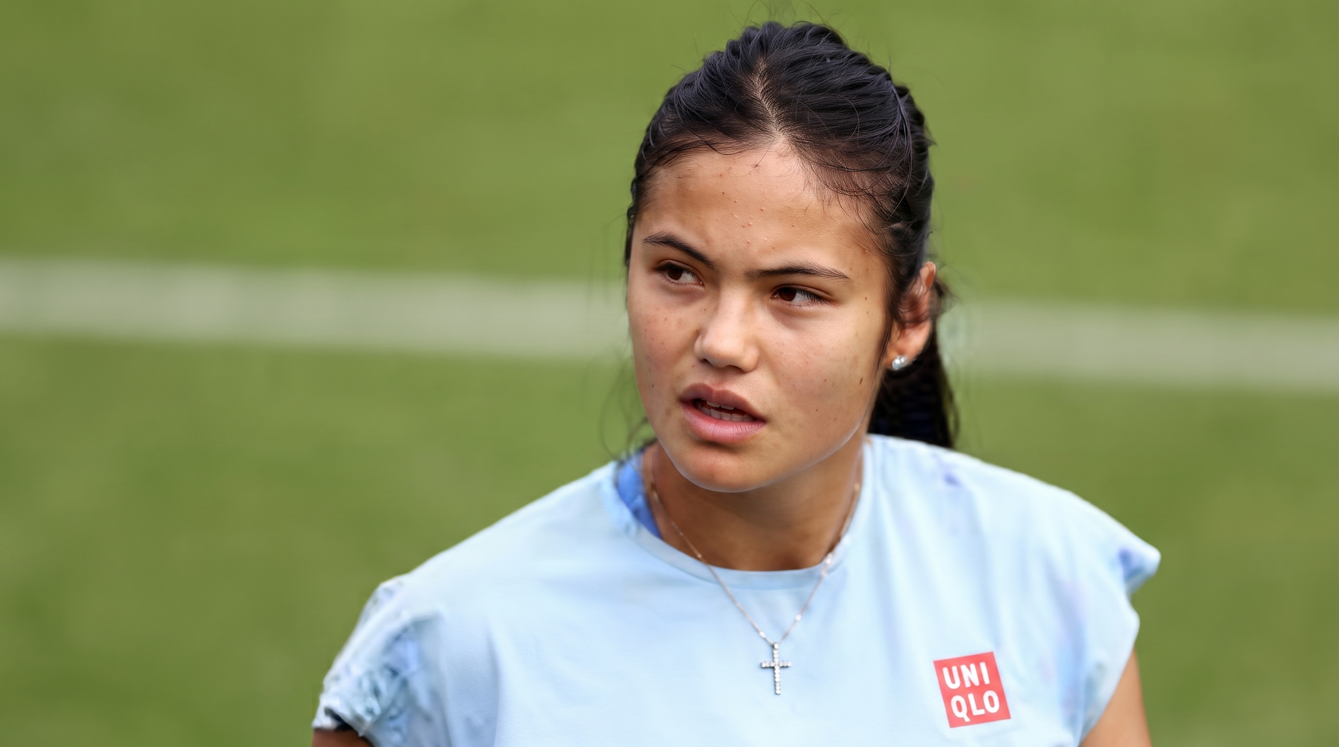 Emma Raducanu trained at Wimbledon before having to withdraw