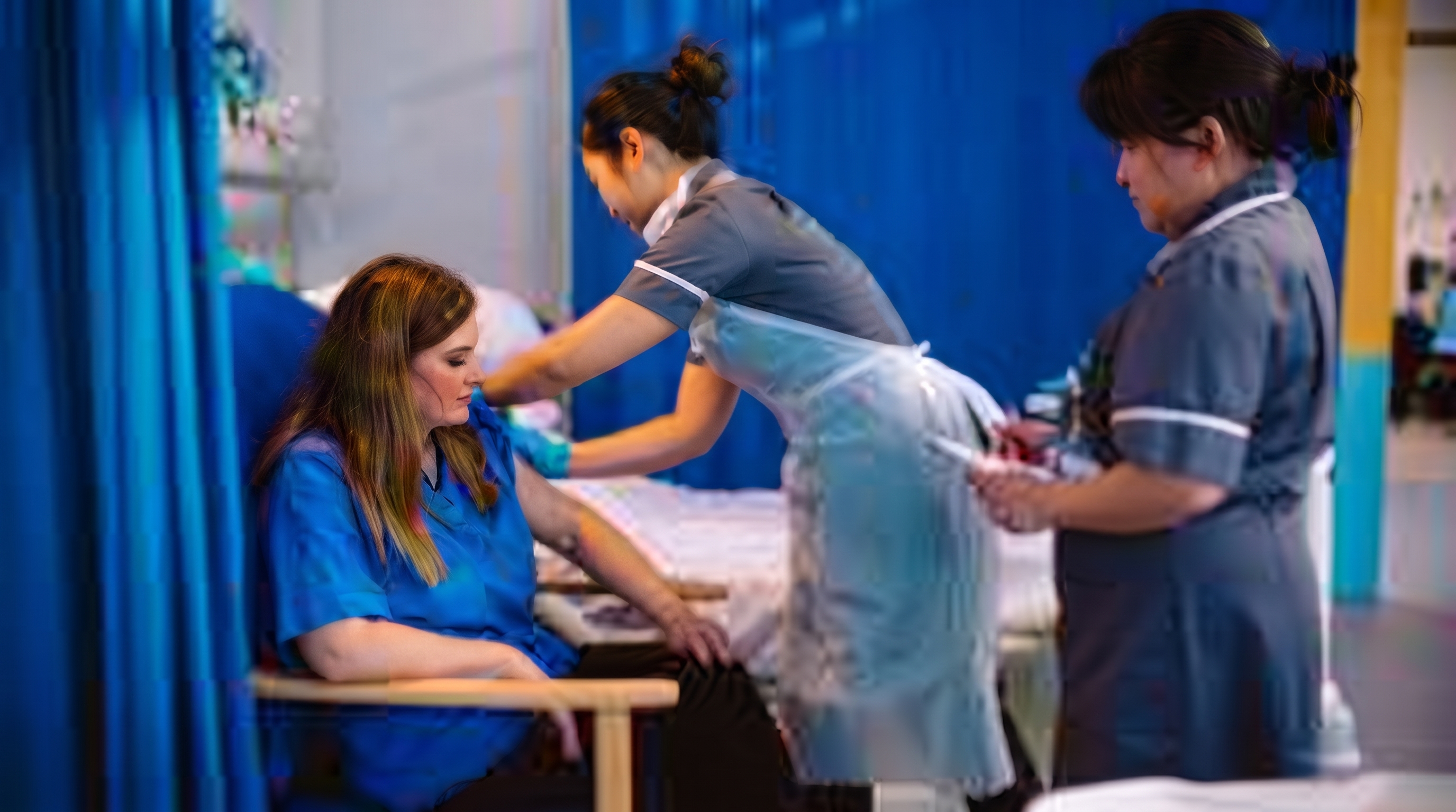 Clinical trial volunteer receiving fridge-free vaccine