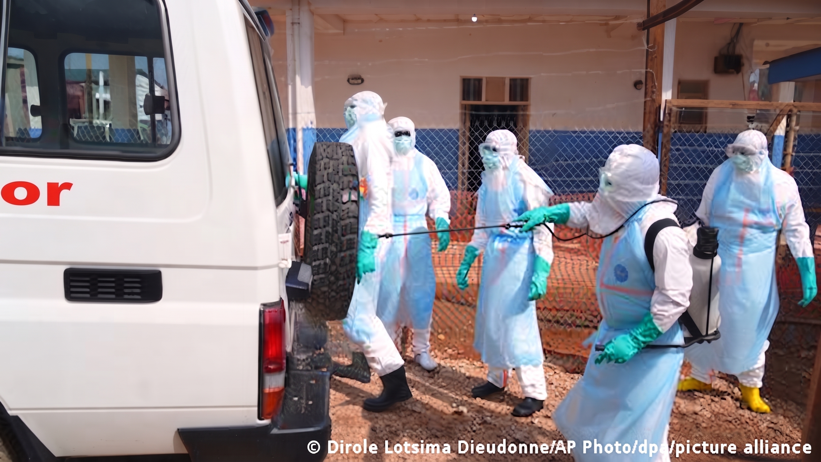 Ebola outbreak DRC Congo ambulance disinfection