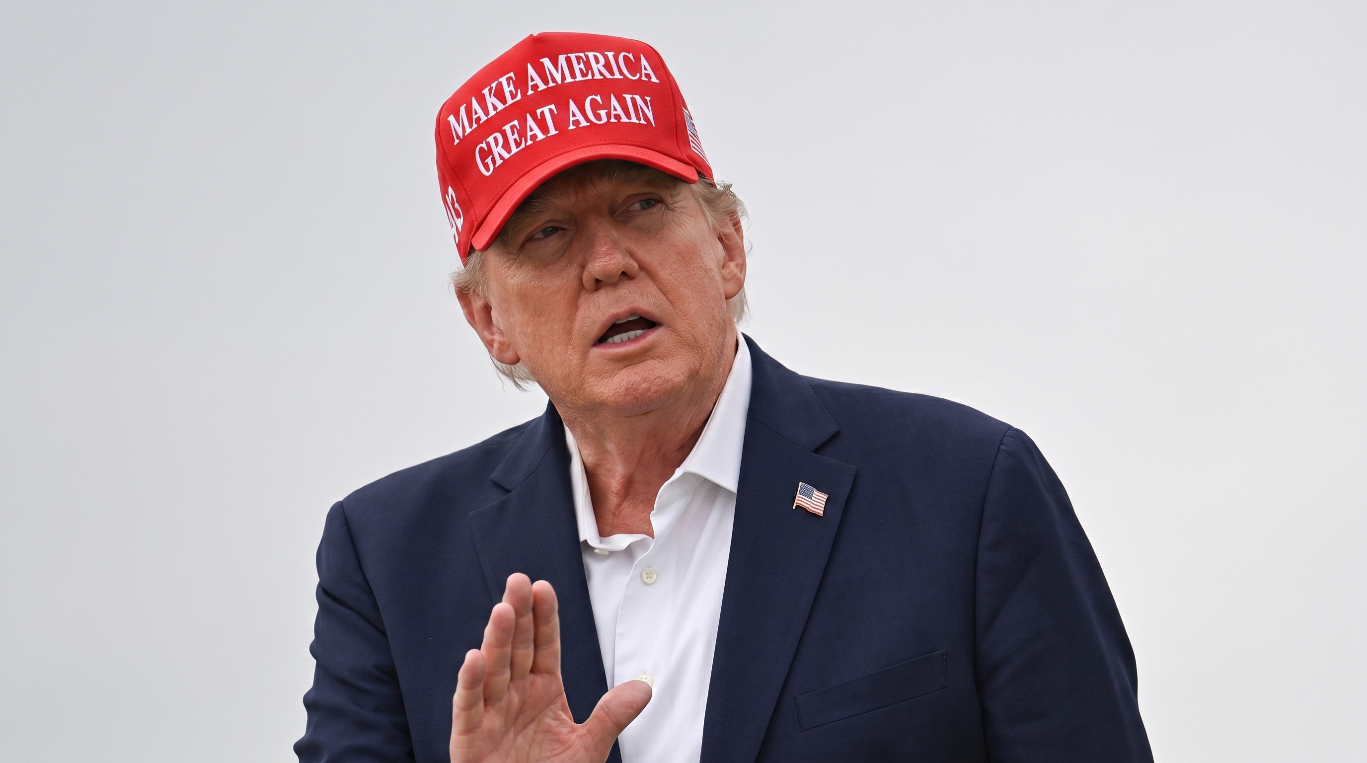 Donald Trump speaking at press conference