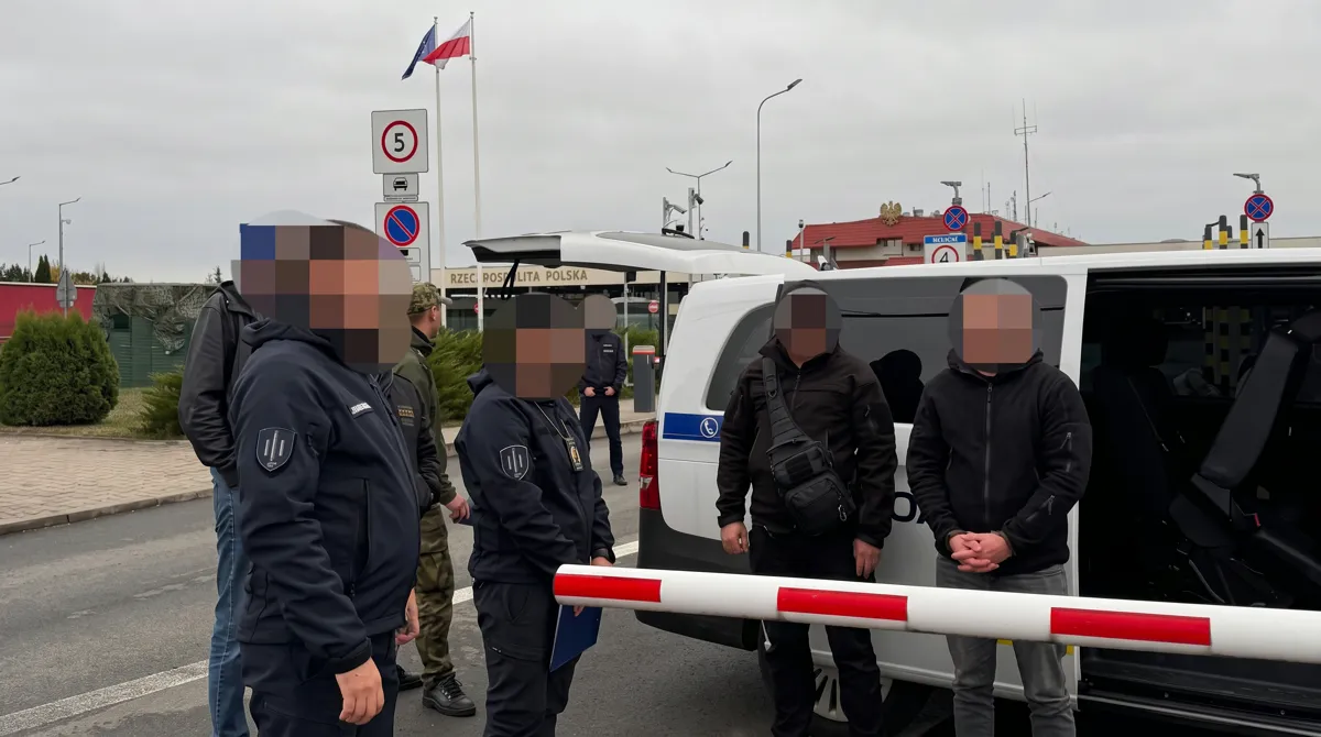 Border checkpoint in Ukraine's Odesa region near the Moldovan border