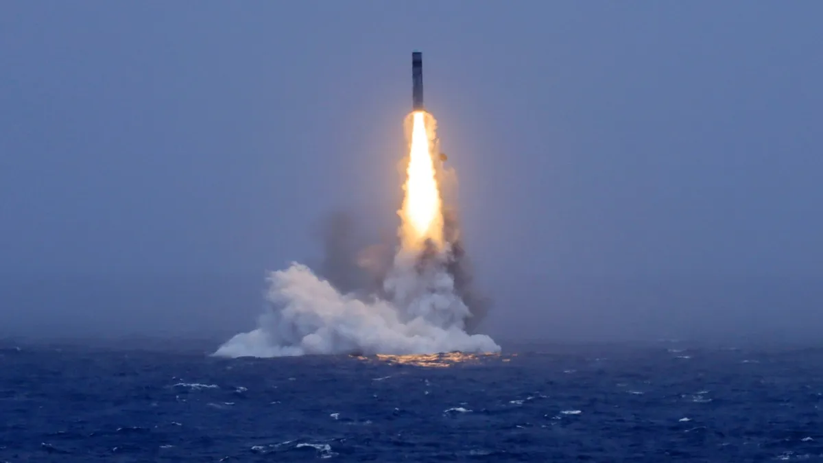 Chinese nuclear submarine-launched ballistic missile emerges from the sea during test