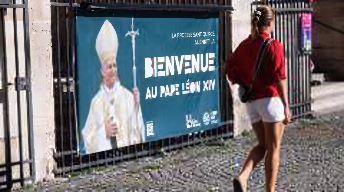 Pope Leo XIV arriving in France for papal visit