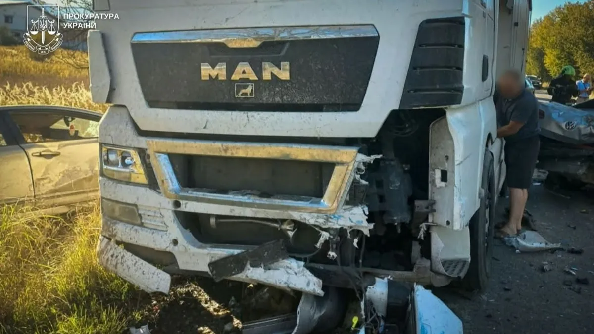 Truck crash Zakarpattia Tyachiv accident