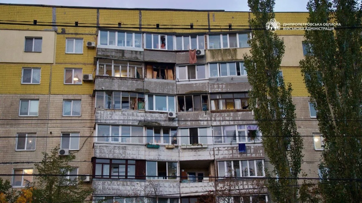 Dnipro residential building damaged after Russian strike October 2026
