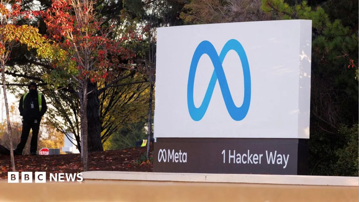 Meta logo on a smartphone screen