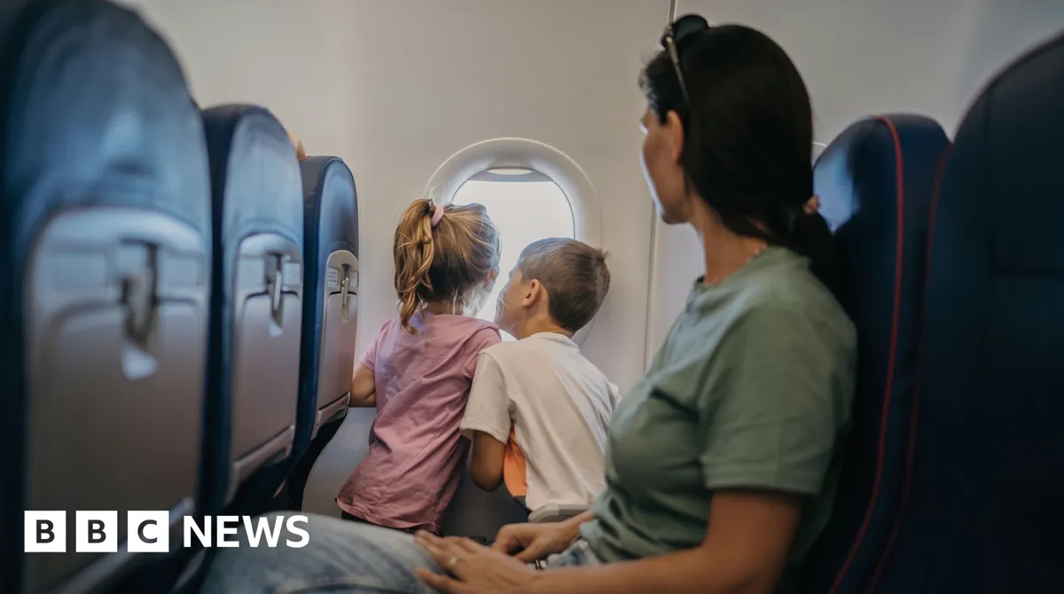 Passengers on an aeroplane