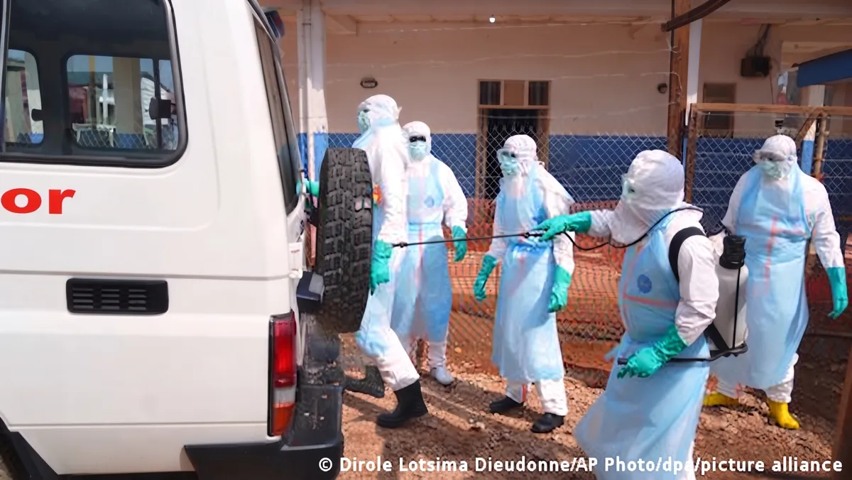 Ebola outbreak DRC Congo ambulance disinfection