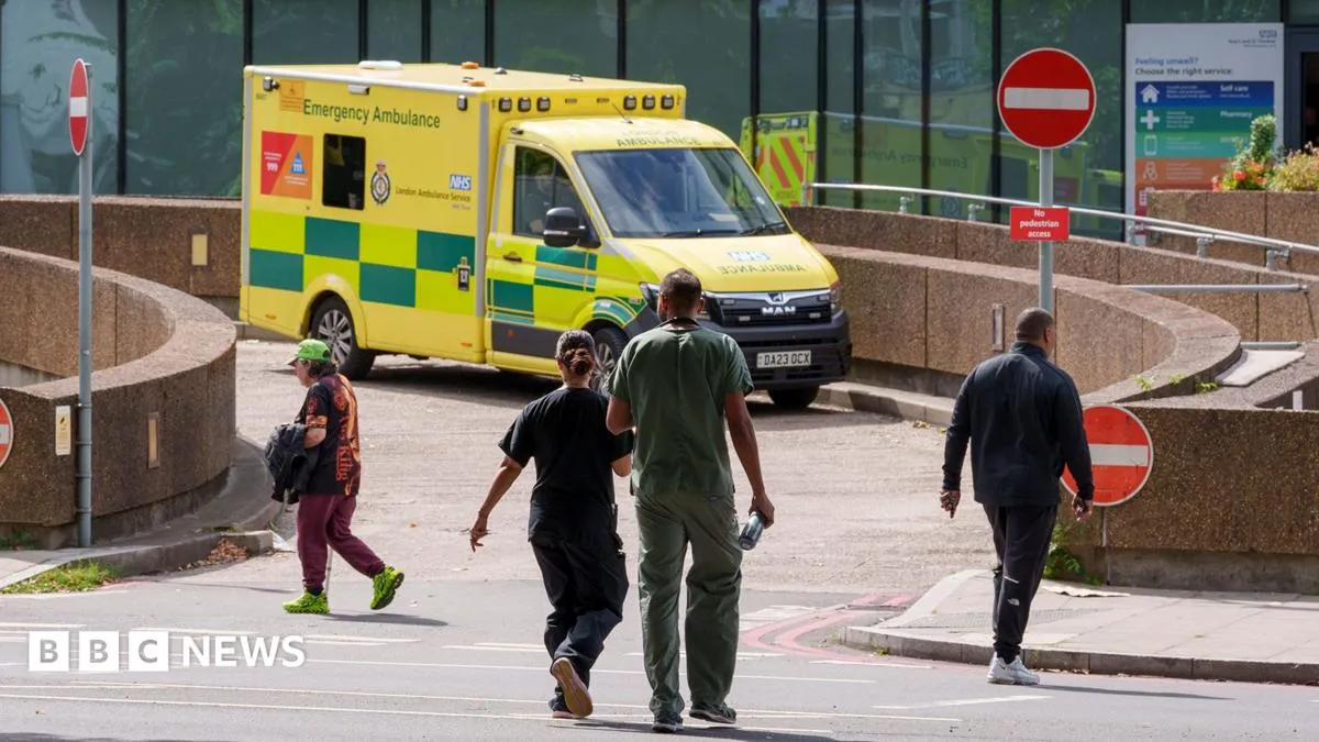 NHS accident and emergency department - record attendance in heatwave