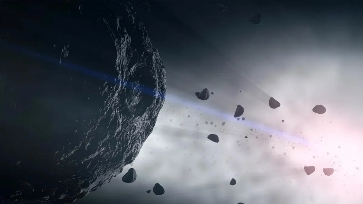 Asteroid Bennu and other asteroids, illustrating Jupiter's role in the early Solar System