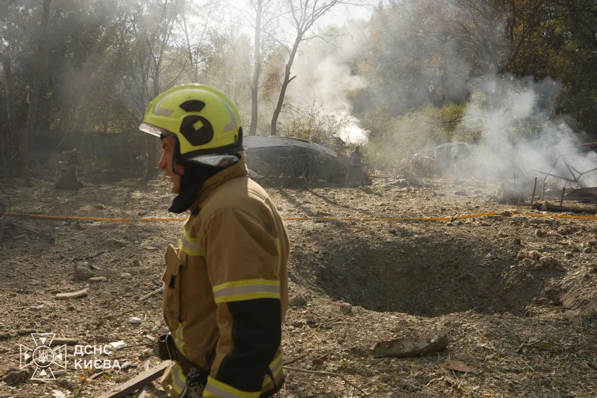 Rescue operations in Obolon district Kyiv after Russian attack