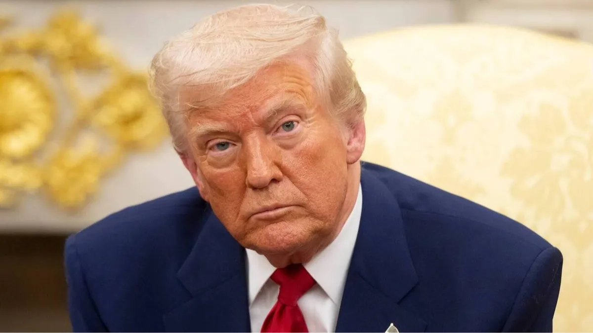 Donald Trump speaking about 200 percent tariffs on Ukraine and Russia