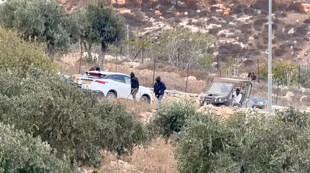 Site of settler attack on EU diplomats in the West Bank