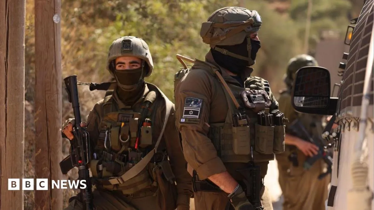 Israeli army in the West Bank village of Qusra