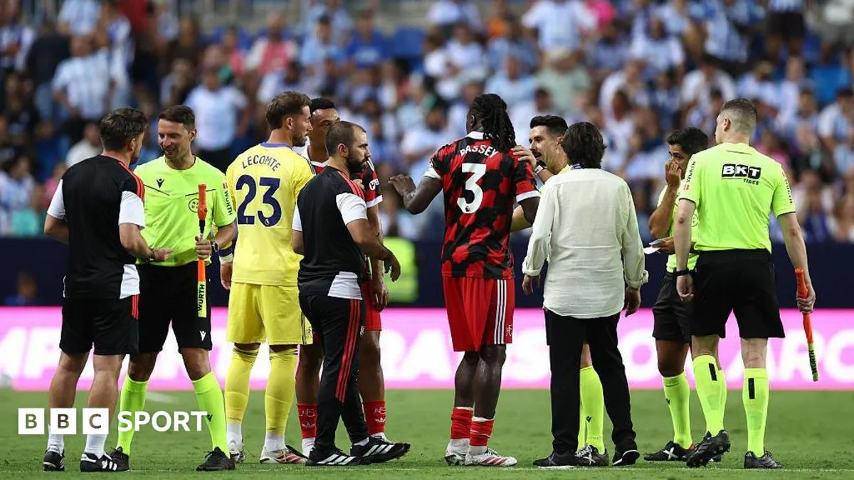 Fulham and Malaga pre-season friendly chaos