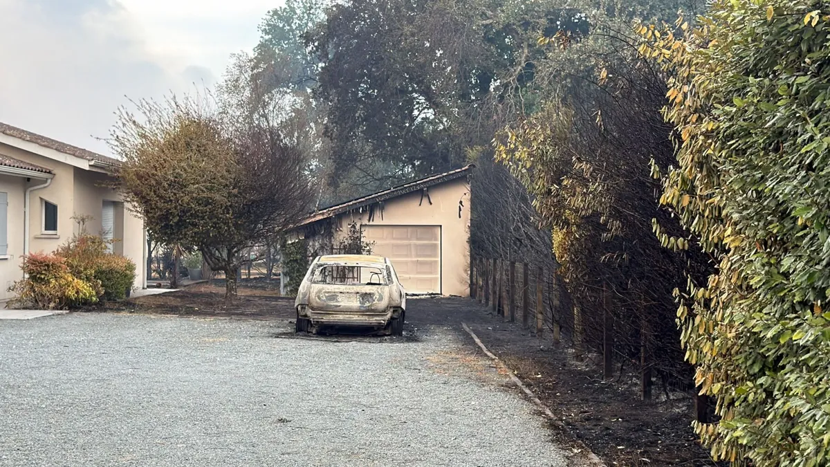 Wildfires burning in Gironde, southwestern France