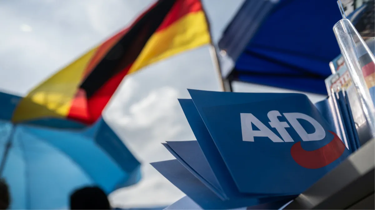 German Chancellor Friedrich Merz speaking ahead of new poll results