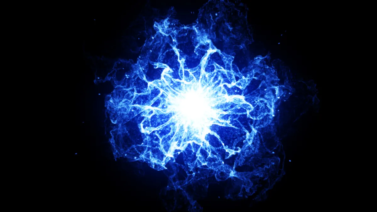 Illustration of ball lightning as a ball of electricity