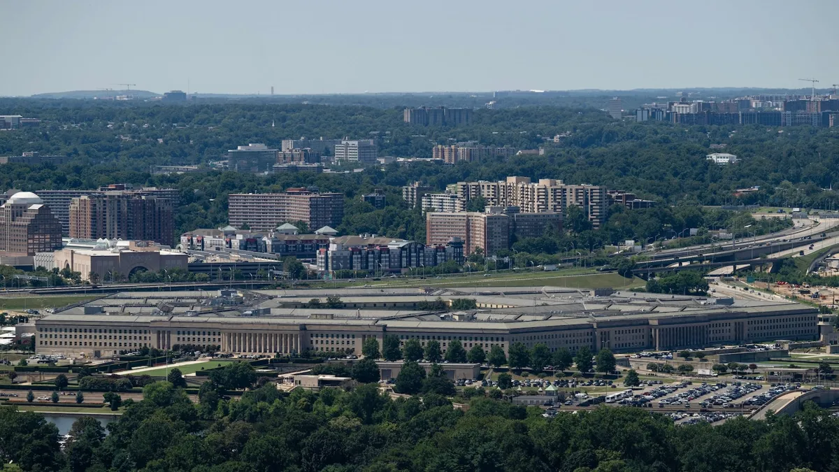 Pentagon aerial view Arlington Virginia 2026