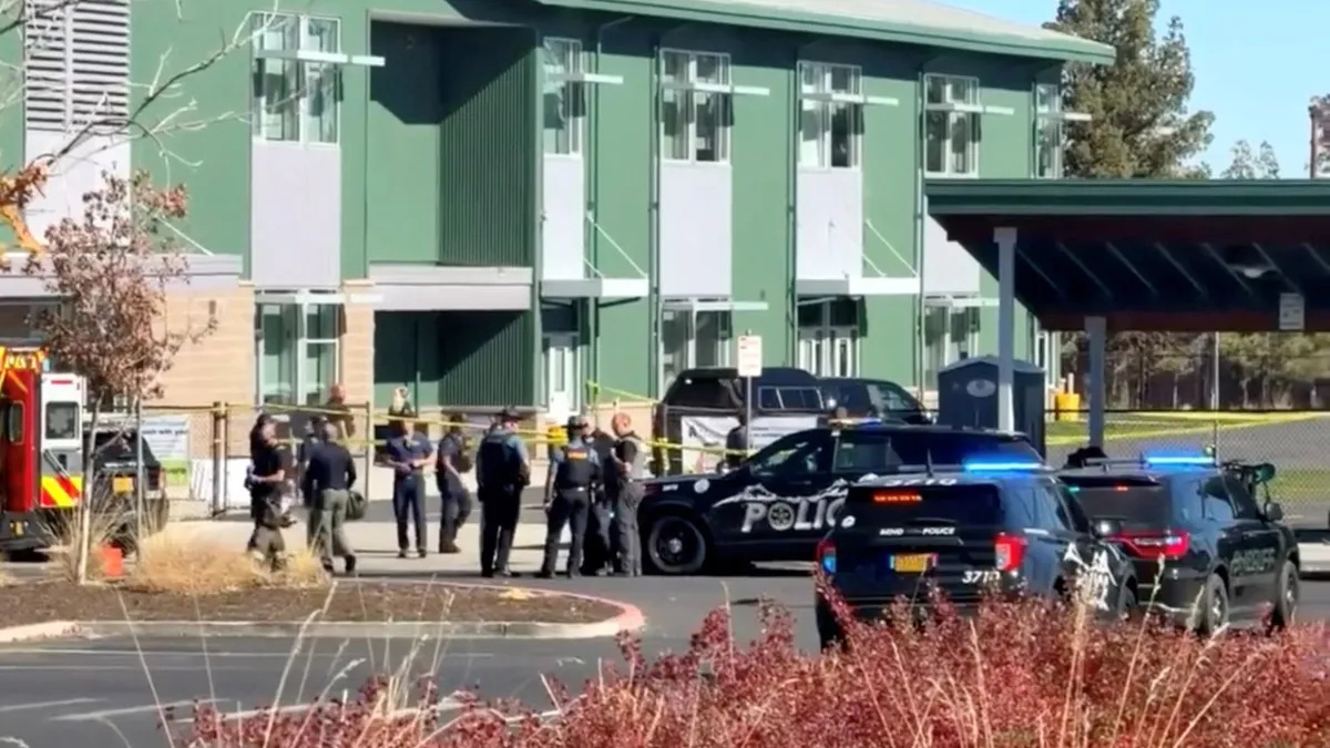 School shooting scene in Bend Oregon