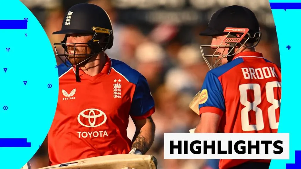 Harry Brook batting in England vs India T20 series Bristol