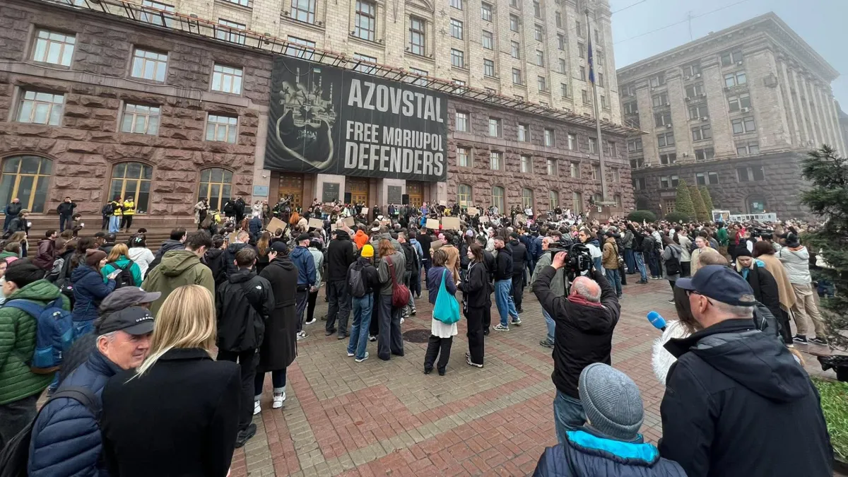 Protest rally on Khreshchatyk demanding Kyiv mayor Klitschko resignation