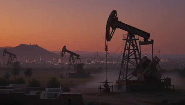 Oil pump jacks operating in an oilfield as OPEC+ agrees to increase production