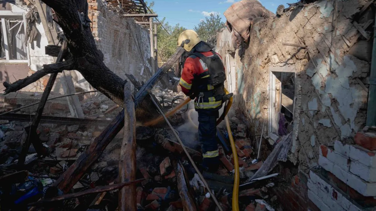 Russian KAB strike Sumy city damage