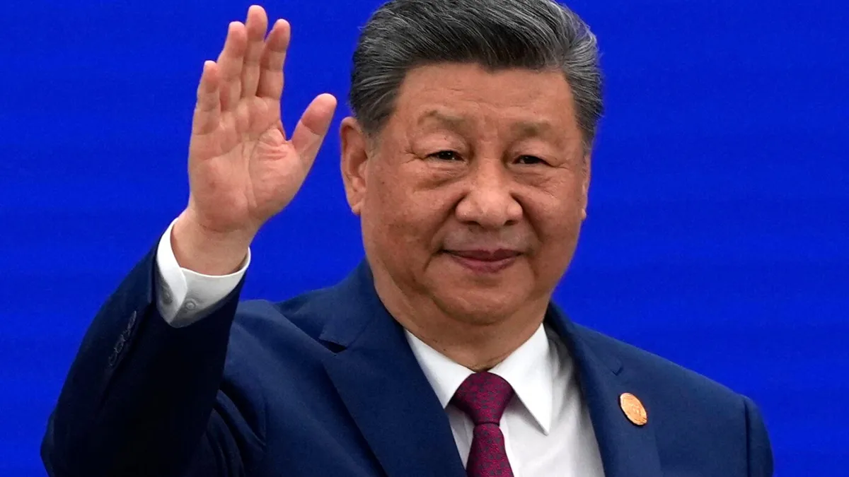 Xi Jinping waves at the opening ceremony for the World AI Conference in Shanghai July 17 2026