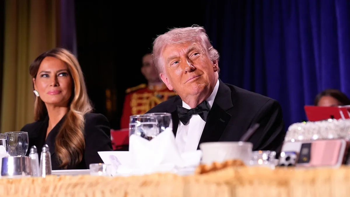 Trump Melania White House Correspondents Dinner April 2026