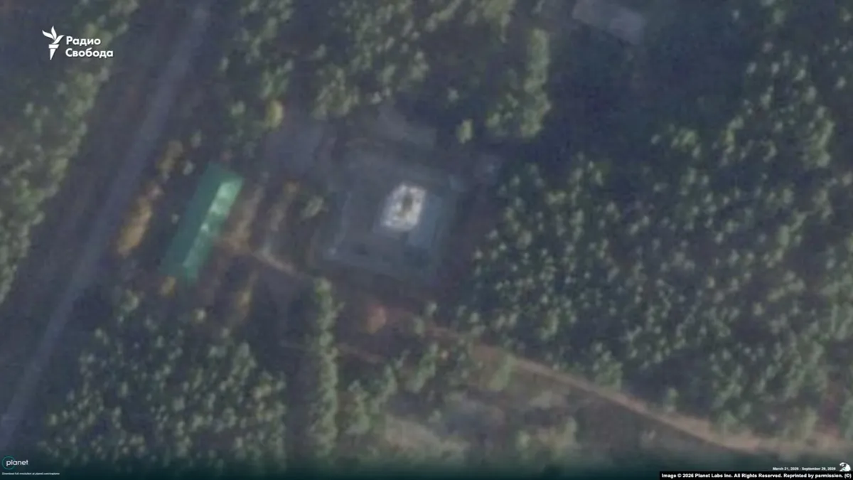 Satellite view of air defense positions around Putin's Valdai residence