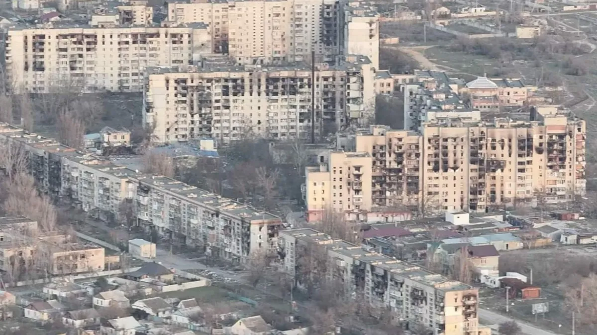 Oleshky in Kherson Oblast, where a ceasefire for a humanitarian operation was announced