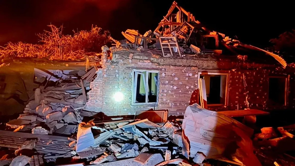 Russian strike damages private houses in Dnipro