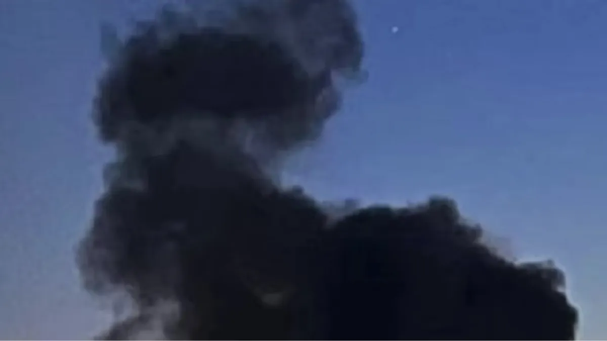 Damaged residential buildings in Kharkiv