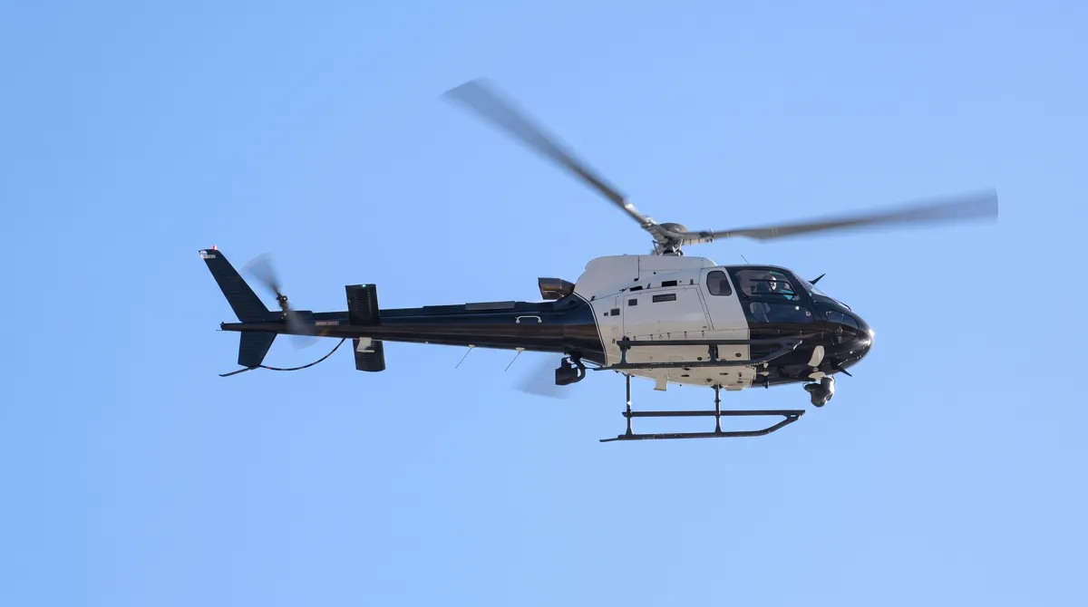Helicopter crash site near Montreal, Canada